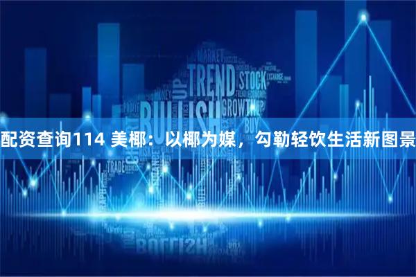 配资查询114 美椰：以椰为媒，勾勒轻饮生活新图景